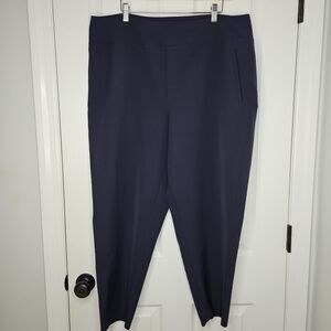 Athleta Endless High Rise Pant 18 Navy Blue Trouser Stretch Powervita Waist